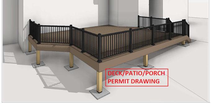 provide you deck, patio, pergola, shed permit drawing set