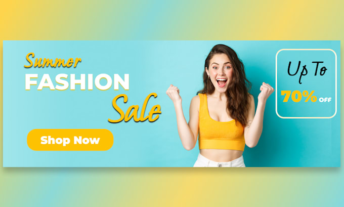 create attractive web banner ads or hero image