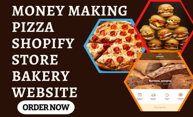 design money making pizza shopify pizza website bakery store burger food website