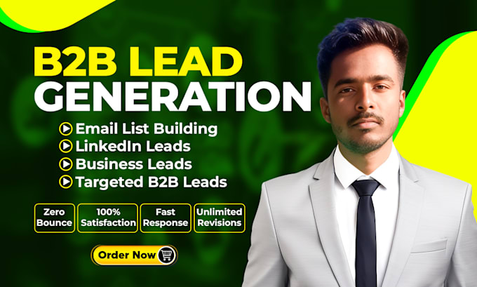 do b2b lead generation, business lead, data entry, linkedin and email list
