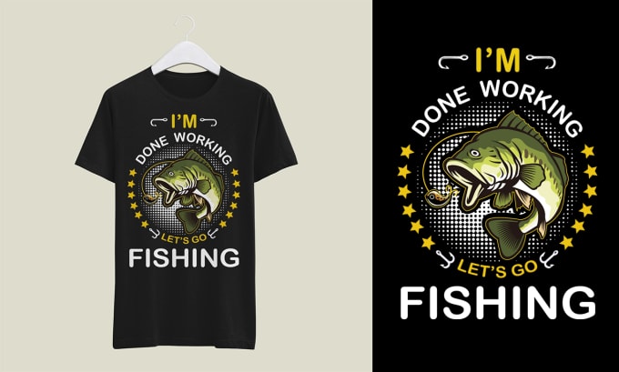 create amazing fishing t shirt design