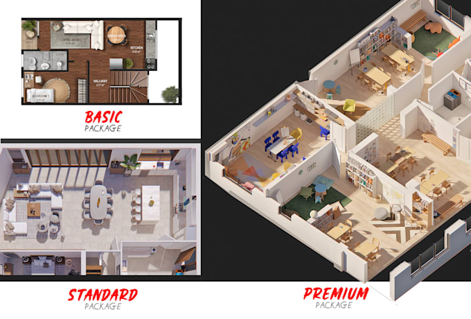 create 2d or 3d floor plans for real estate