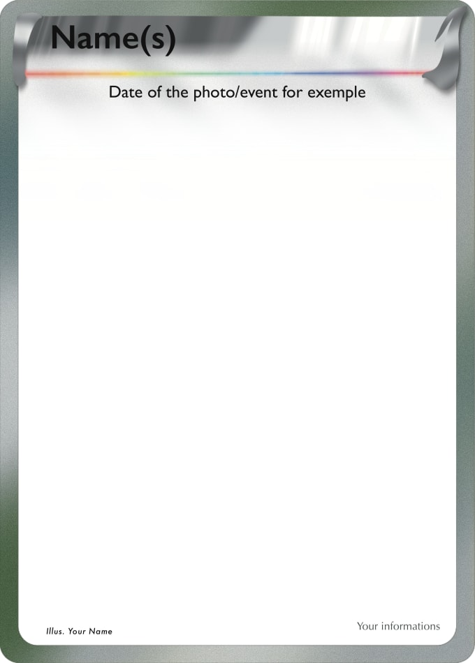 Provide you with a pokémon card template for your project by