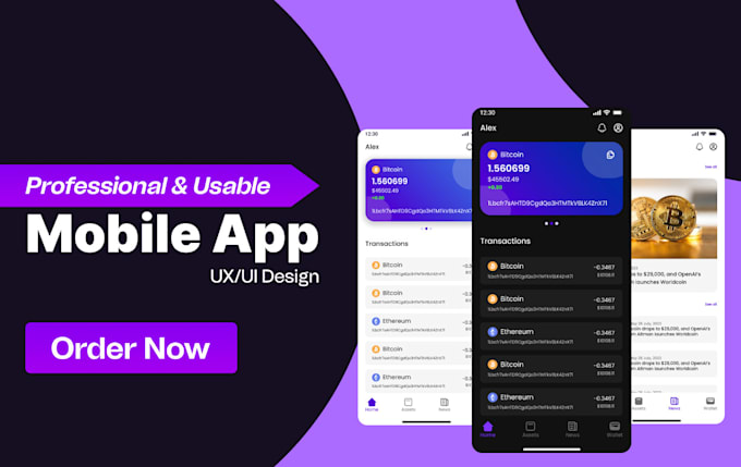 Do modern mobile app ui ux design in figma by Zair_ahmed | Fiverr