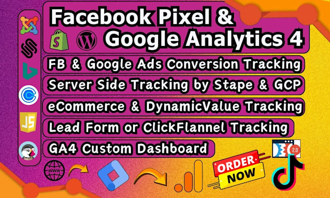 set up or fix ga4 custom dashboard and ecommerce tracking with GTM