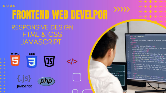 Be your front end web developer using html, css, javascript by ...