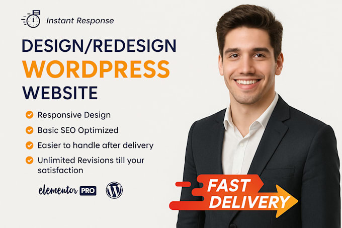 design professional wordpress website using elementor pro