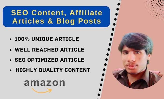 write seo optimized amazon affiliate articles and blog posts