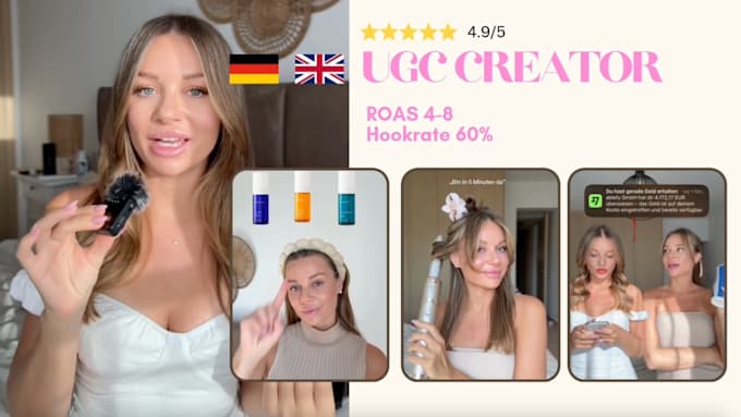 create high performing ads as your female german ugc creator