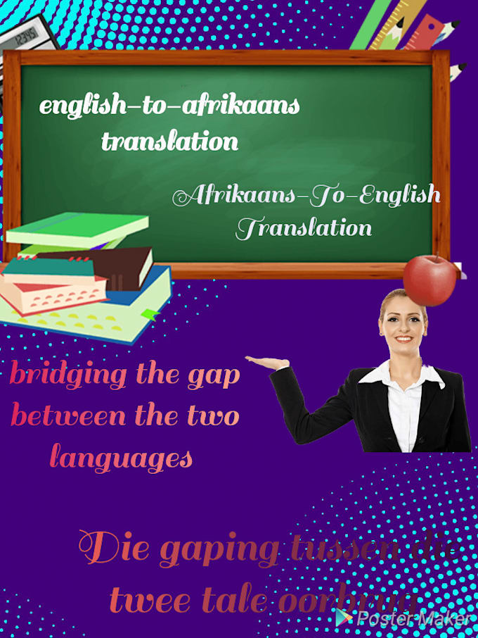 Translate from english to afrikaans and vice versa by