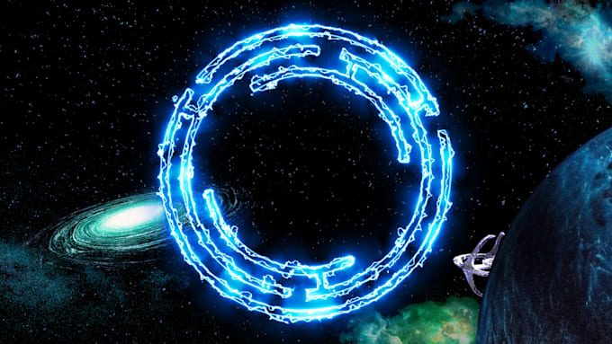 sci fi style logo animation