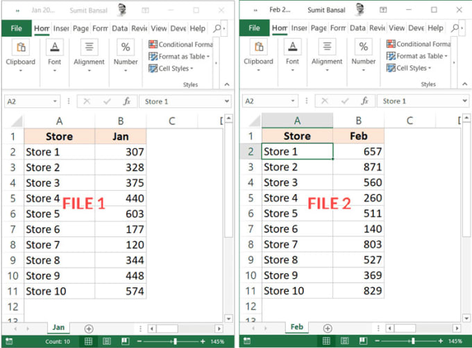 Find difference between two excel sheets by anandkethavath fiverr