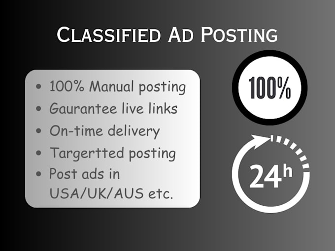 Do classified ad posting worldwide by Irfanali2023 Fiverr