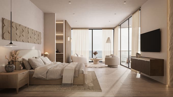 do interior design and 3d rendering
