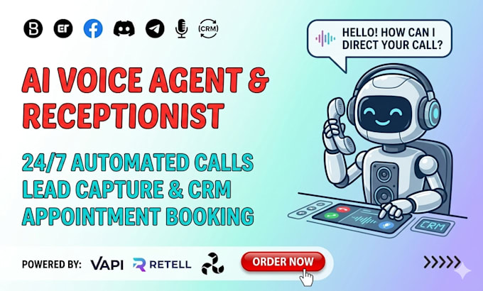 build an ai voice agent and ai receptionist with vapi, retell, and CRM