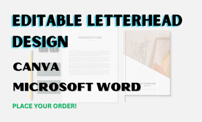 create an editable canva and word letterhead