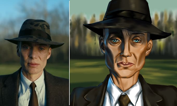 draw digital oil painting as you need