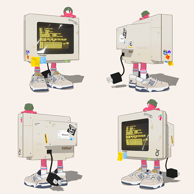 create stylized 3d character models for games or animation