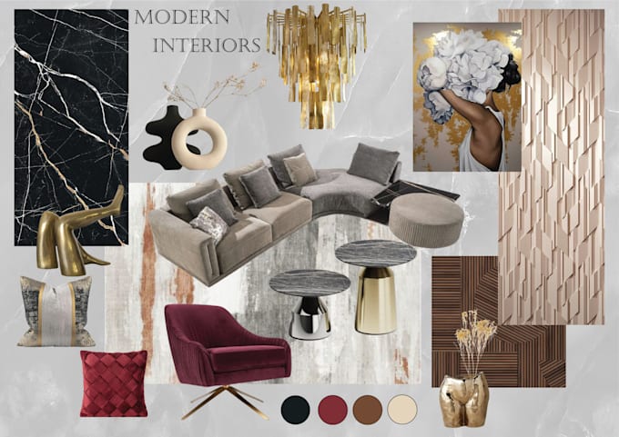create interior design mood boards