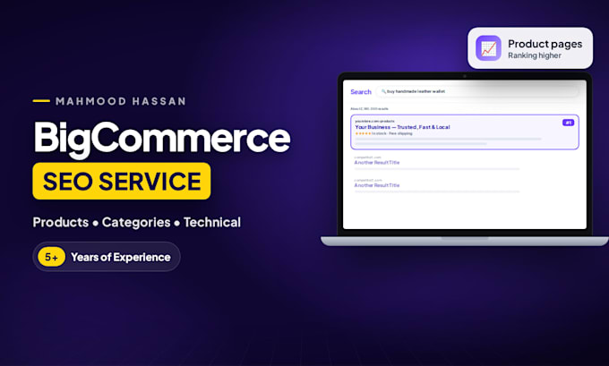 do bigcommerce SEO optimization for products, categories and technical fixes
