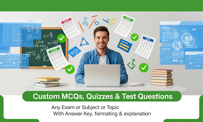 create custom mcqs, quizzes, and test questions for any exam, subject, or topic