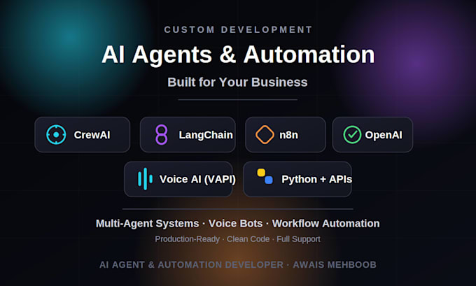 build ai agent and automation workflows using python crewai langchain and n8n