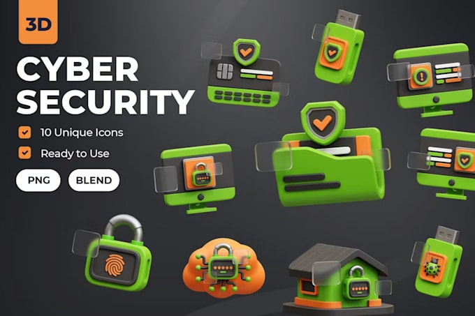 design custom high quality 3d icons for your platform
