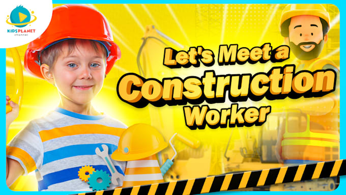 design catchy youtube thumbnails for kids channel