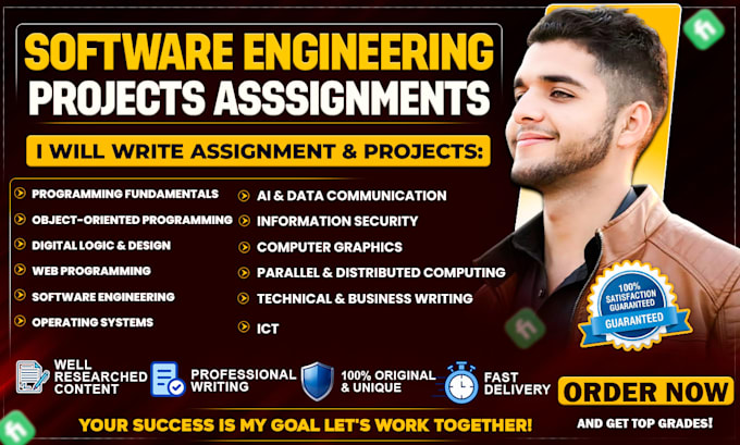 write software engineering and bscs projects and assignments