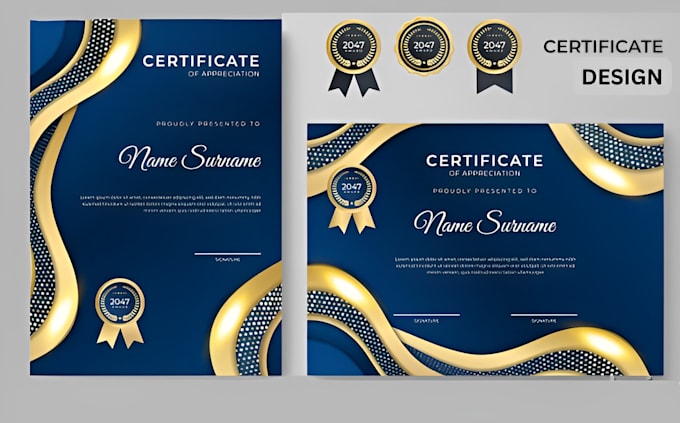 design certificate templates, diploma or award certificate