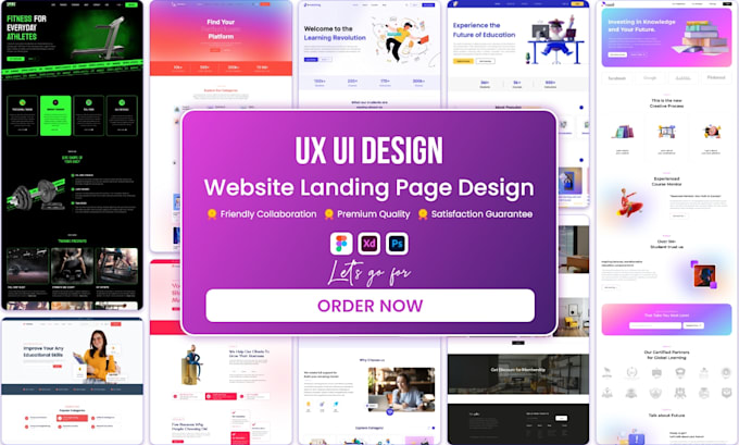 Do responsive web landing page ui ux design in figma by Printgenius ...