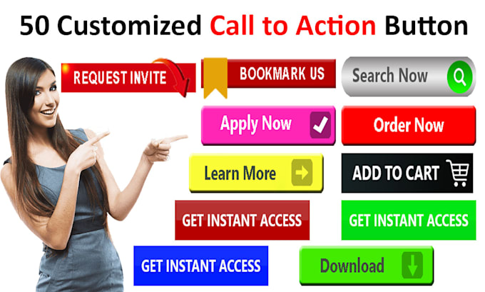 design 50 modern cta buttons for your website or app