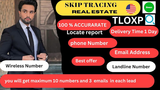 skip tracing using tlo,skip trace email, phone number,