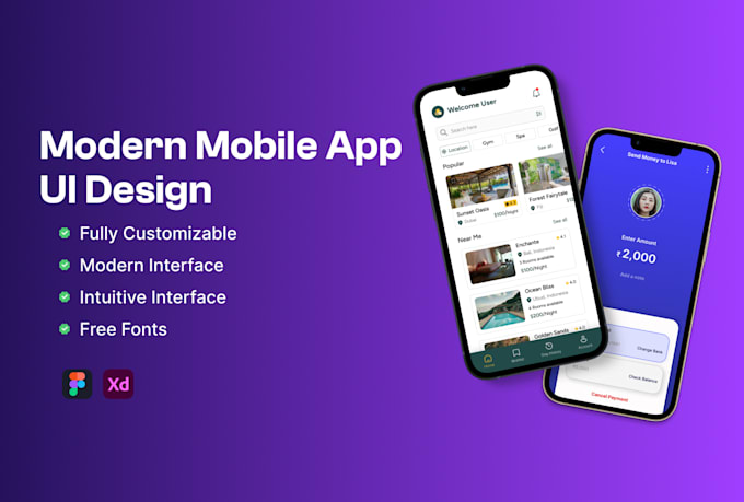 Create modern and minimalistic ui design for mobile apps by Rohithe ...