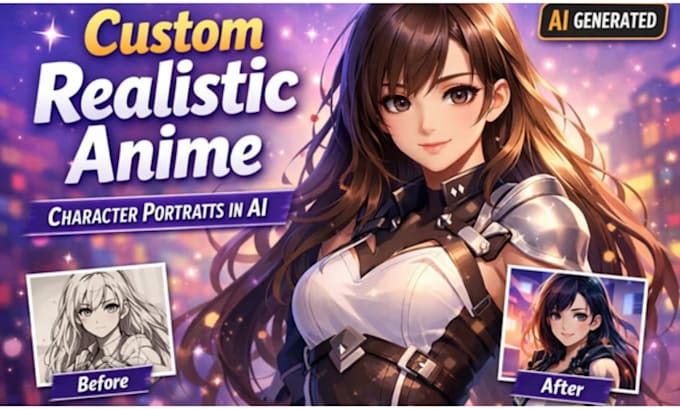 create custom realistic anime characters using midjourney ai art