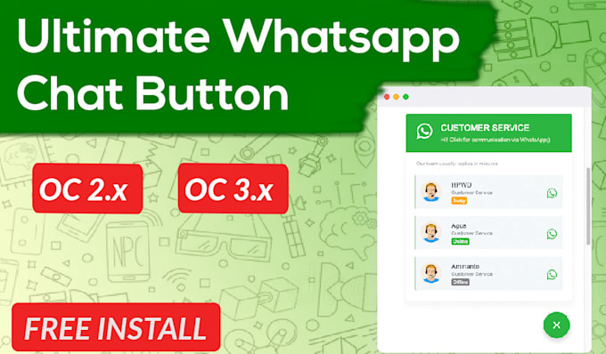 add whatsapp chat on your opencart online store