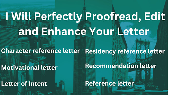 proofread and edit your reference or recommendation letter