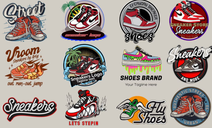 Recreate a customized shoe logo sneaker footwear for your