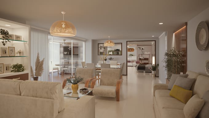 Realistic Interior Rendser Do a realistic interior rendering by Youlerandresmac | Fiverr