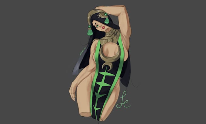 create high quality nsfw character art