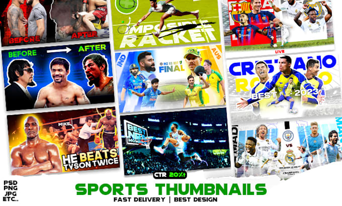 Design sports design for you, eye catching sports thumbnail by Pona ...