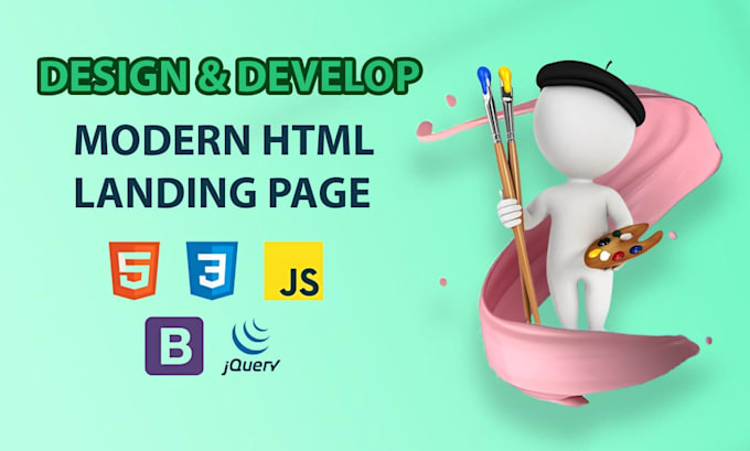 Design and develop modern html landing page by Maissen_dev | Fiverr