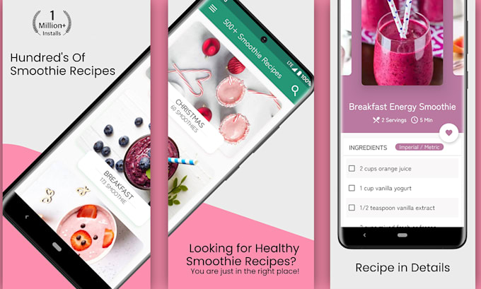 design app screenshots for app store and play store