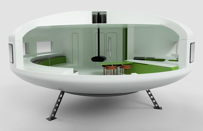 create 3d sectional renderings for your tiny house project