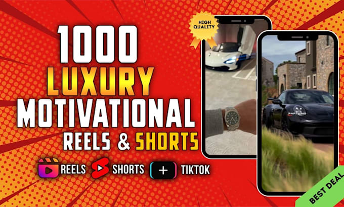 create 1000 luxury motivational youtube shorts, and instagram reels