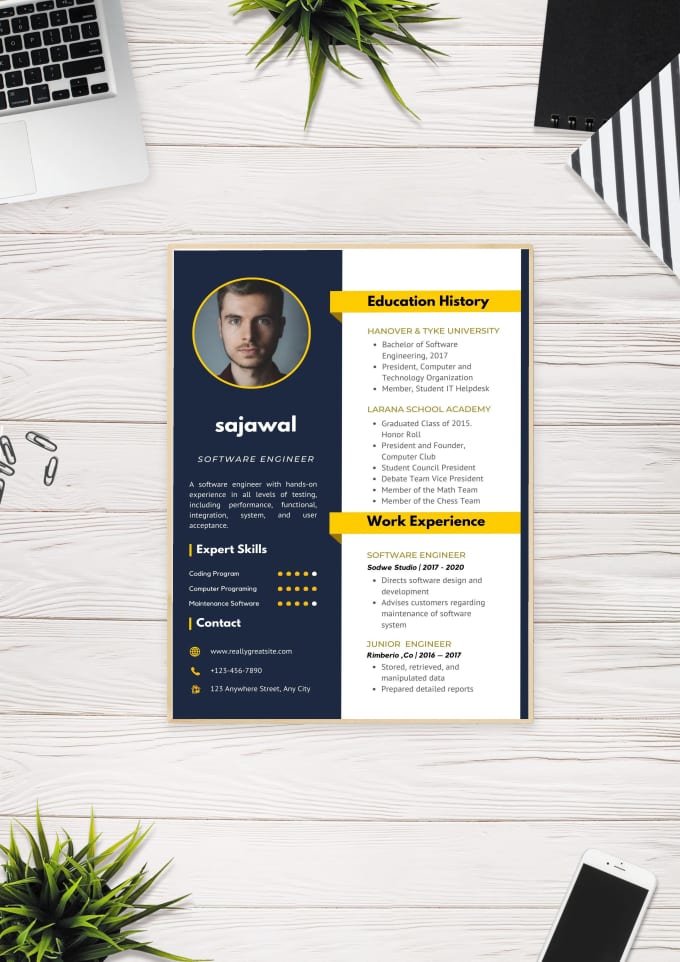 Design Professional Resume Cv And Cover Letter Template By Mastersaj Fiverr 1643