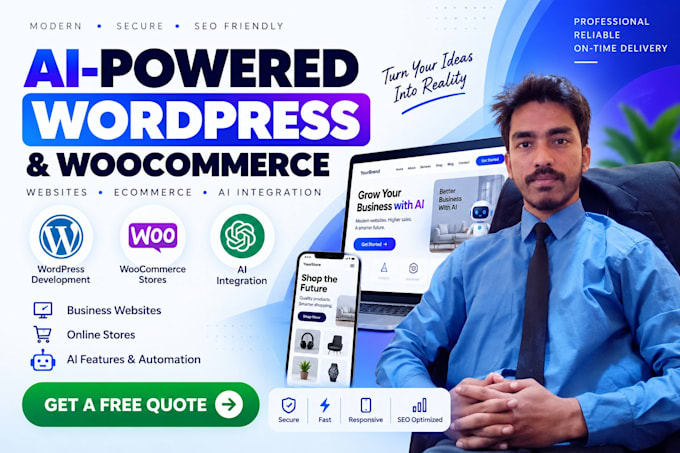 build an ai powered website, ecommerce store or web application