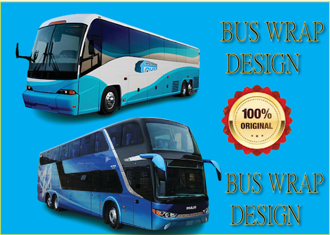 design creative bus wrap, truck wrap, van wrap design