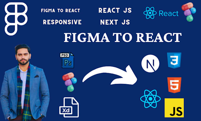 Do figma to react js, figma to next js, figma to html css by ...