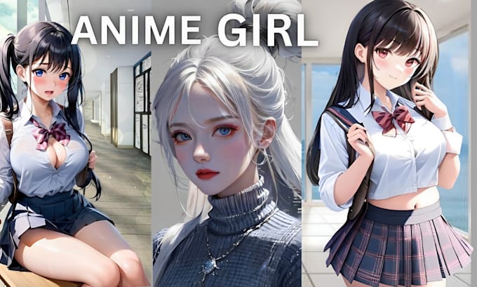 Draw cute anime girl nsfw character design illustration, your oc by ...